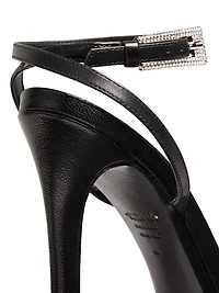 Roxie 115MM Crystal-Buckle Leather Sandals