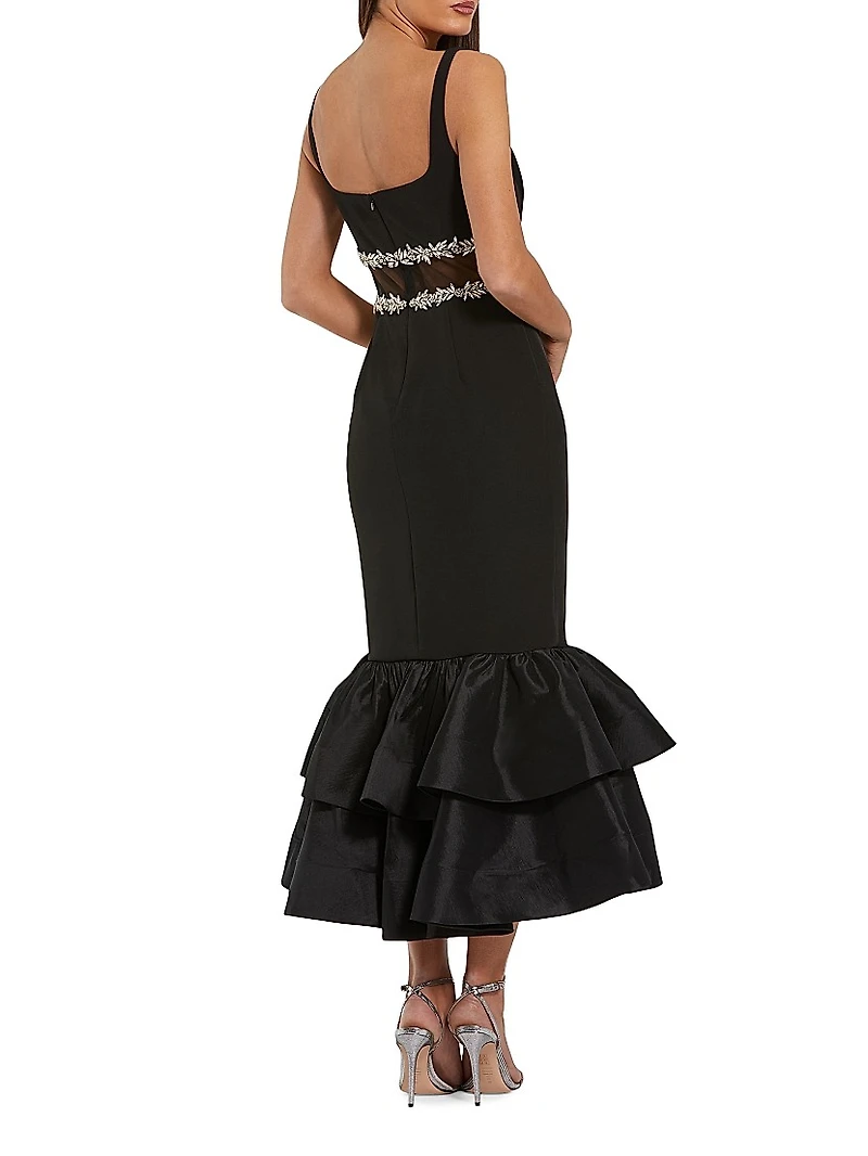 Beaded Mermaid Midi-Dress