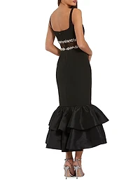Beaded Mermaid Midi-Dress