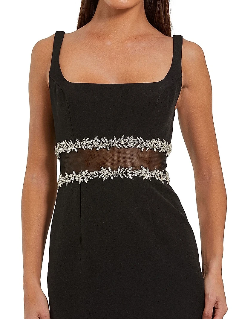 Beaded Mermaid Midi-Dress