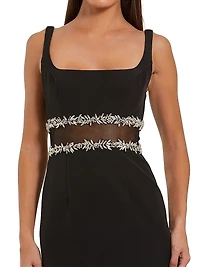 Beaded Mermaid Midi-Dress