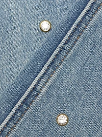 Raquel Crystal Stud High-Rise Wide-Leg Jeans