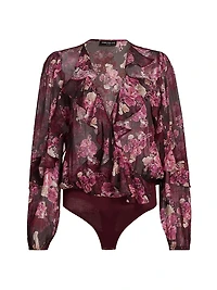 Nikali Floral Wrap-Style Bodysuit