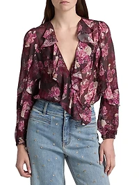 Nikali Floral Wrap-Style Bodysuit