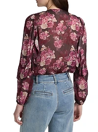 Nikali Floral Wrap-Style Bodysuit