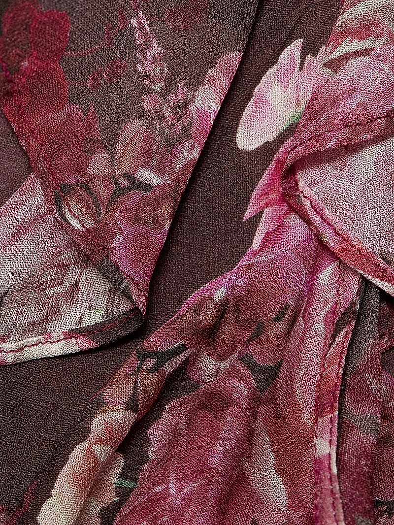 Nikali Floral Wrap-Style Bodysuit