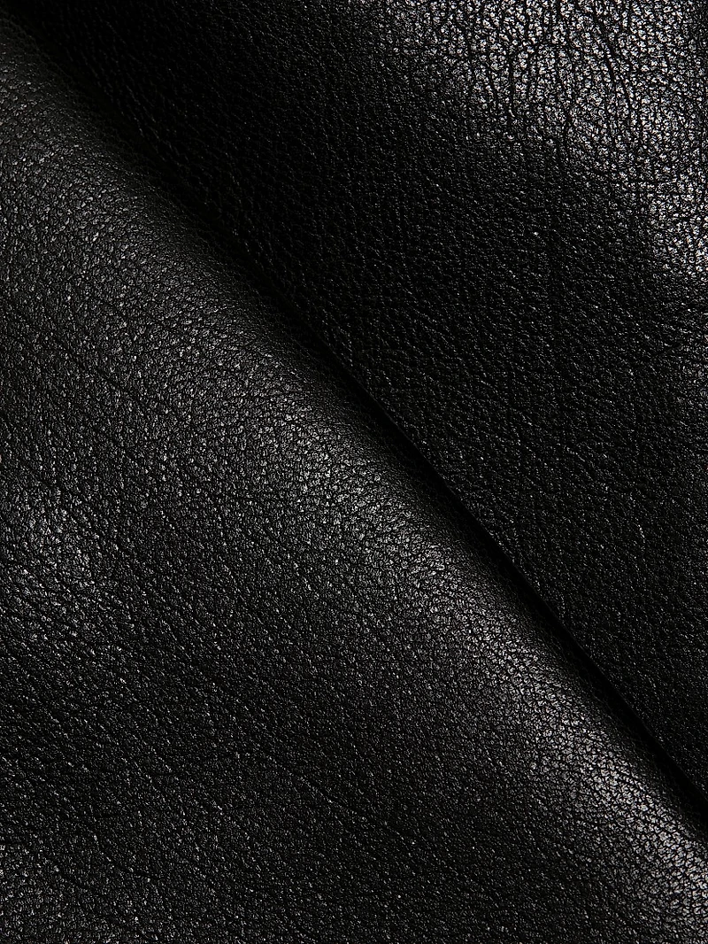 Aytul Faux Leather Blazer