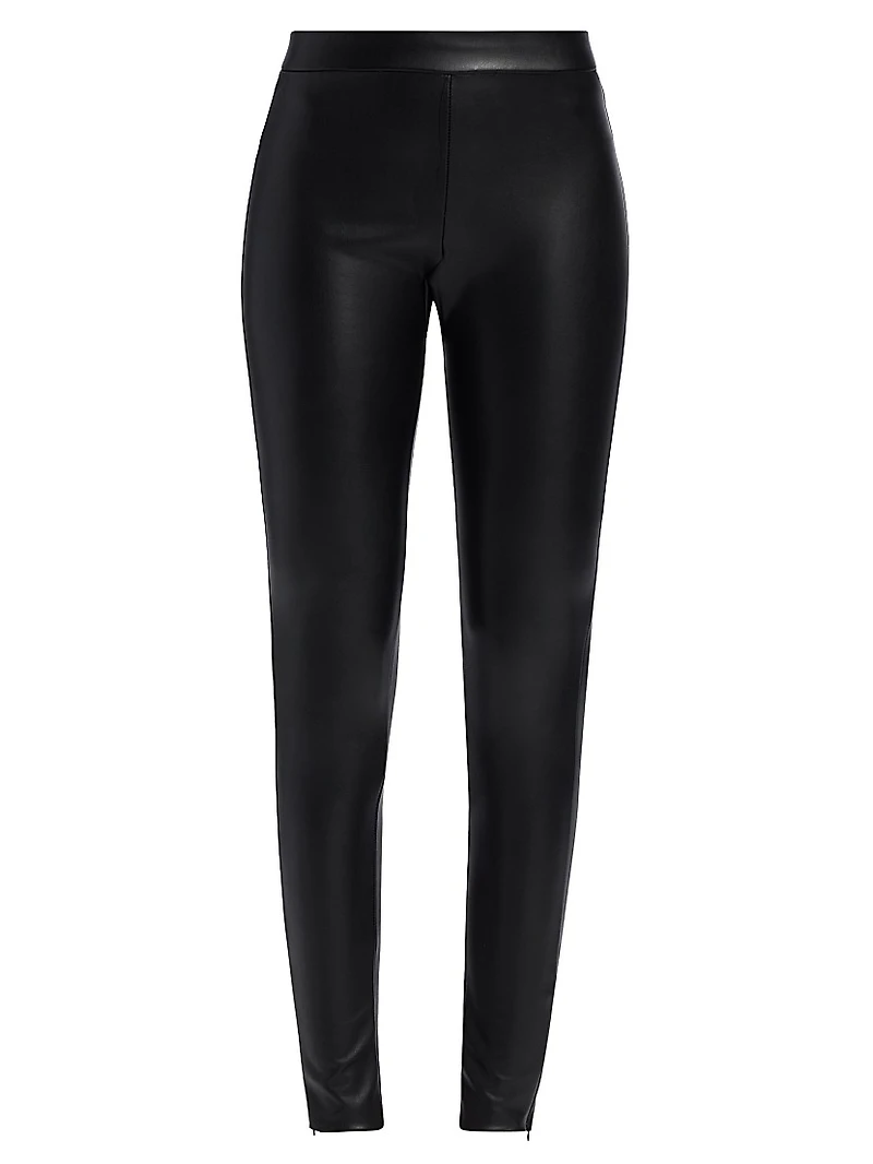 Josie Faux-Leather Crop Leggings