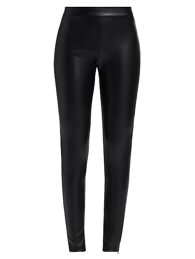 Josie Faux-Leather Crop Leggings