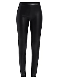 Josie Faux-Leather Crop Leggings