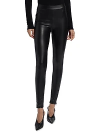 Josie Faux-Leather Crop Leggings