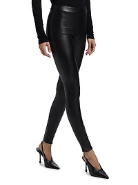 Josie Faux-Leather Crop Leggings