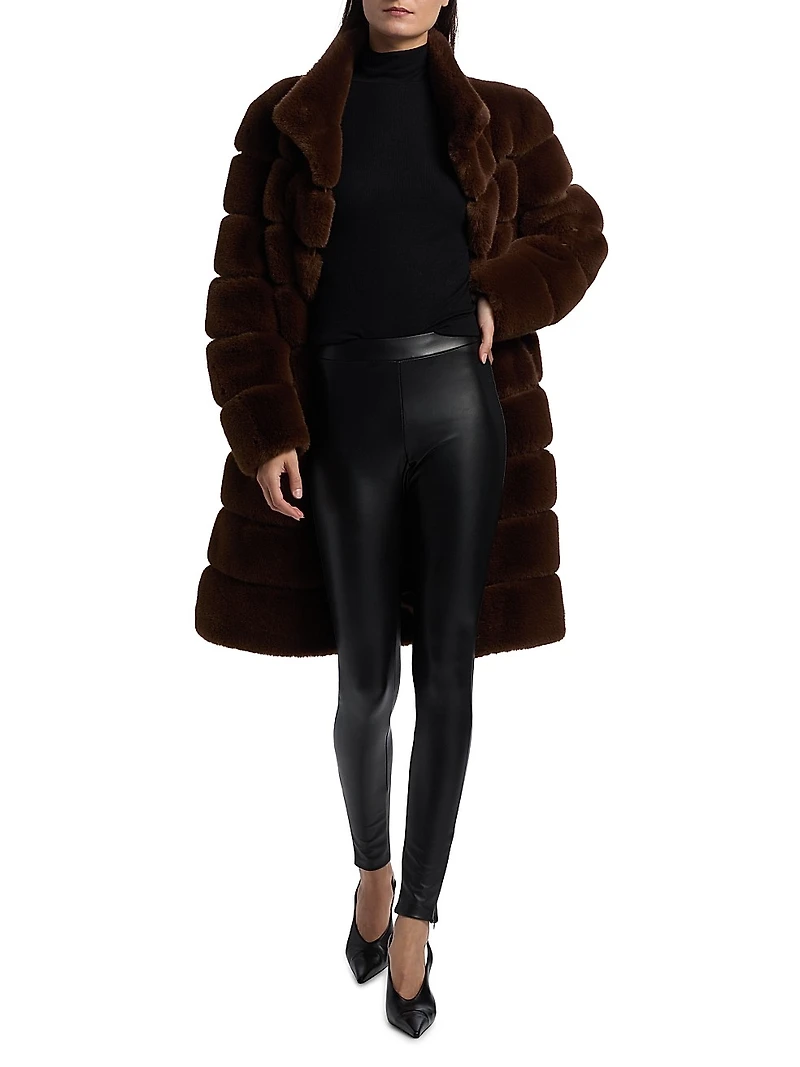 Josie Faux-Leather Crop Leggings