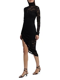 Iria Floral Lace Midi-Dress