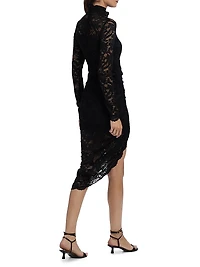 Iria Floral Lace Midi-Dress