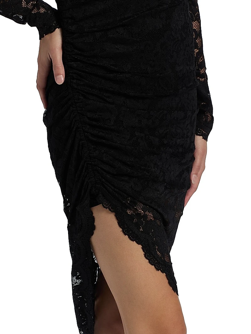 Iria Floral Lace Midi-Dress