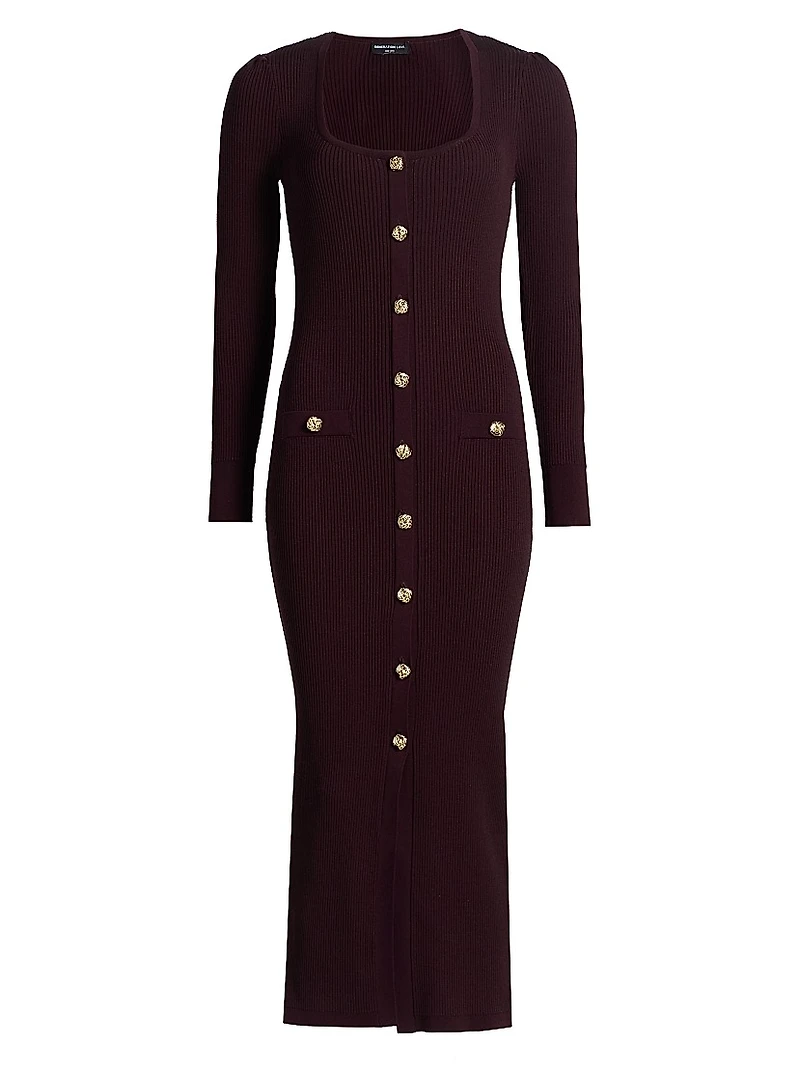 Andolina Rib-Knit Midi-Dress