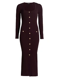 Andolina Rib-Knit Midi-Dress