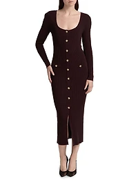 Andolina Rib-Knit Midi-Dress