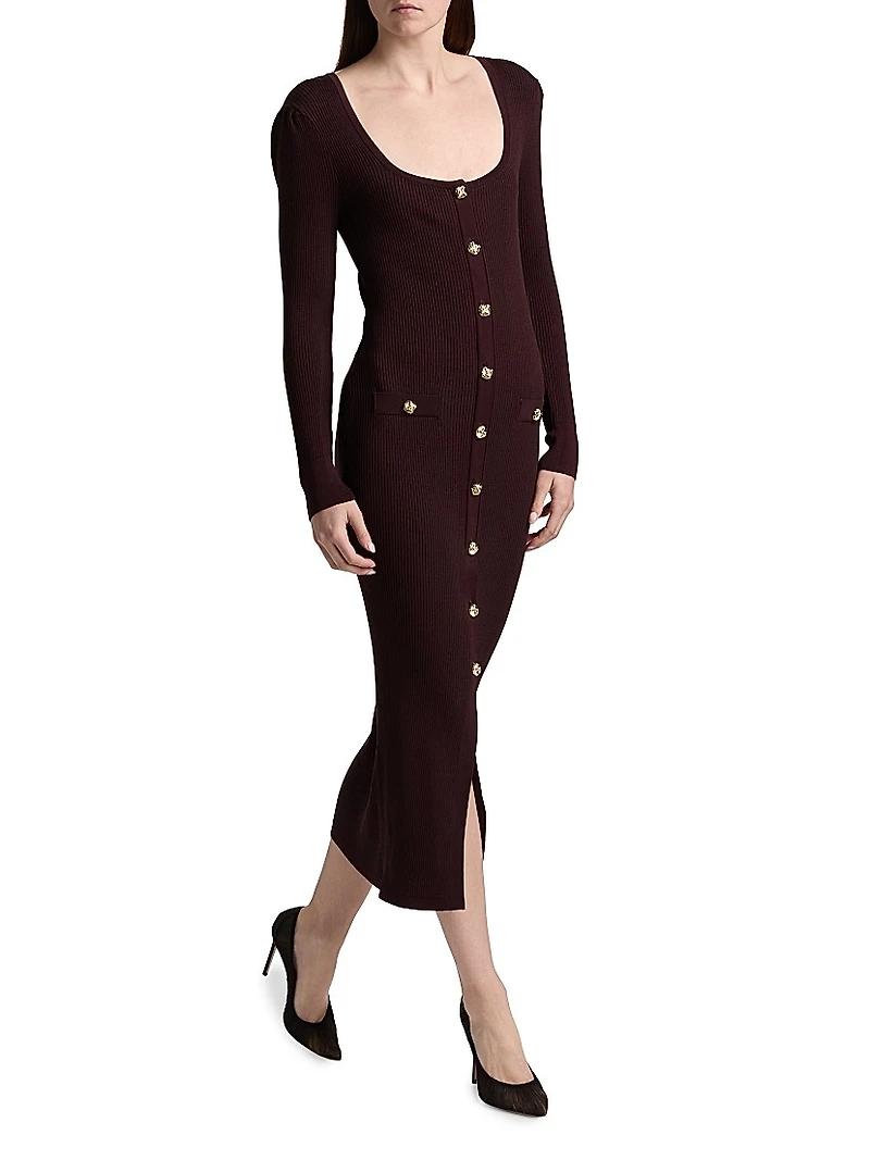 Andolina Rib-Knit Midi-Dress
