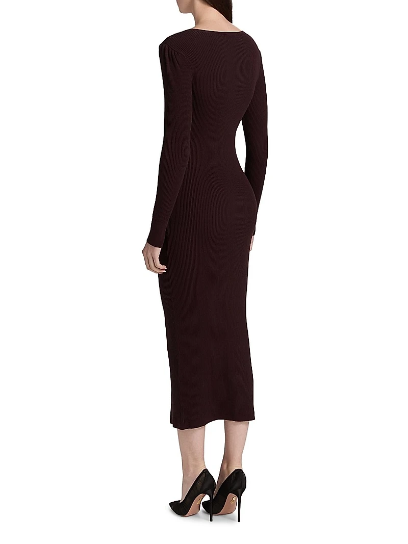 Andolina Rib-Knit Midi-Dress