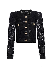 Amber Lace Faux Leather Jacket