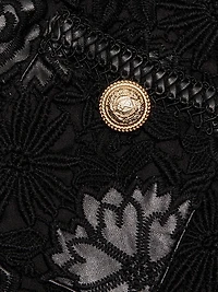 Amber Lace Faux Leather Jacket