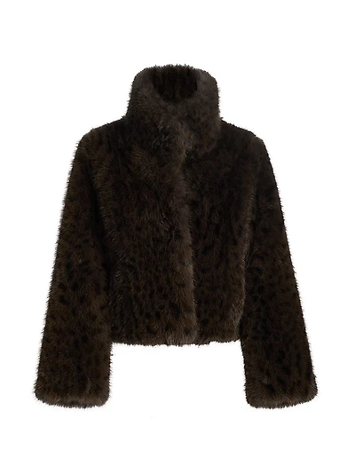 Lexy Leopard Faux-Fur Jacket