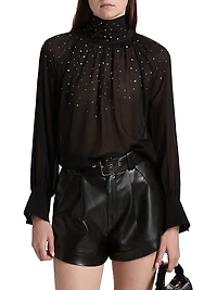 Noor Crystal Raglan Blouse