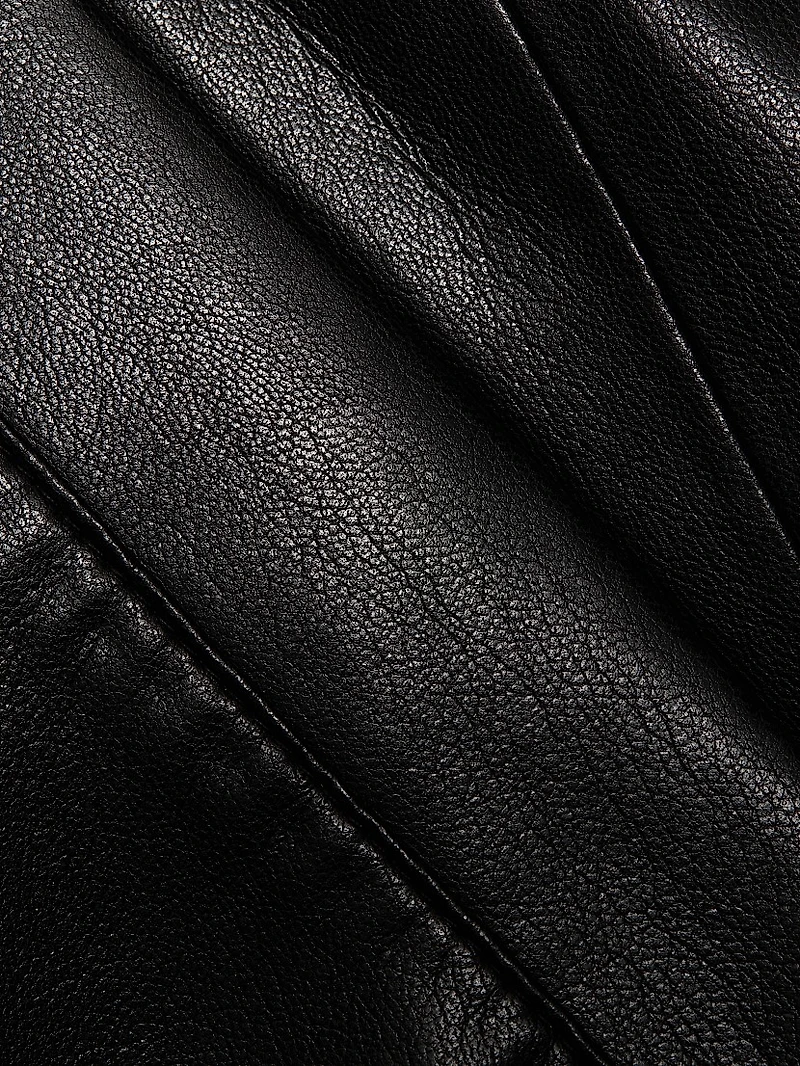 Joyce Belted Faux-Leather Shorts