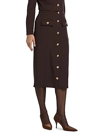 Randall Crepe Midi-Skirt