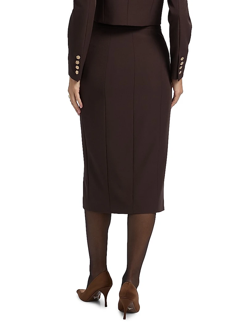 Randall Crepe Midi-Skirt