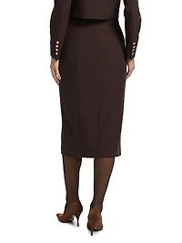 Randall Crepe Midi-Skirt