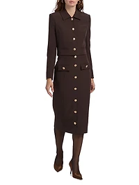 Randall Crepe Midi-Skirt