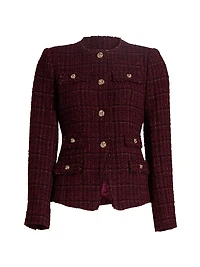 Havana Cotton-Blend Metallic Tweed Jacket