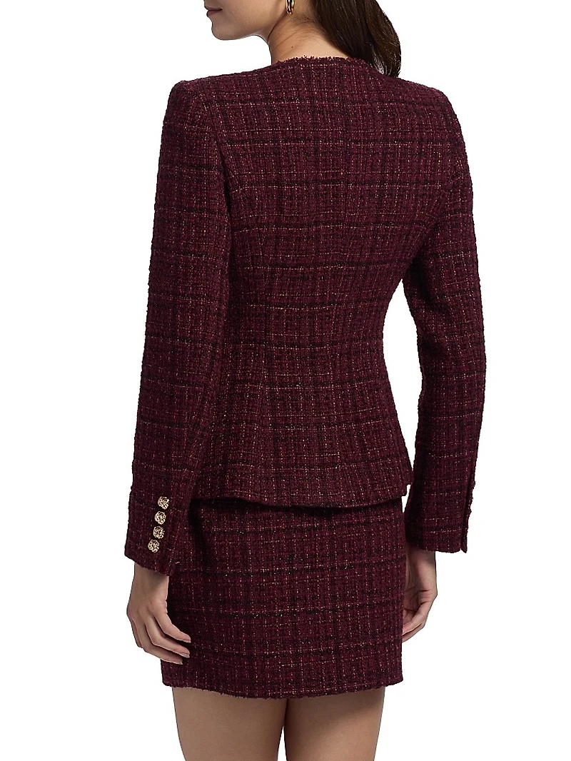 Havana Cotton-Blend Metallic Tweed Jacket