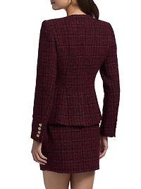 Havana Cotton-Blend Metallic Tweed Jacket