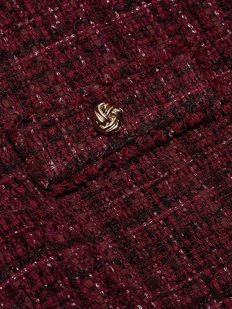 Havana Cotton-Blend Metallic Tweed Jacket