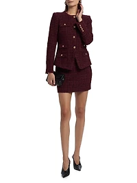 Havana Cotton-Blend Metallic Tweed Jacket
