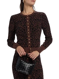 Tulum Leopard-Print Jacquard Cardigan