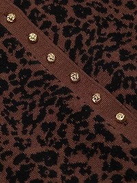 Tulum Leopard-Print Jacquard Cardigan