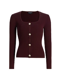 Miriam Rib-Knit Cardigan