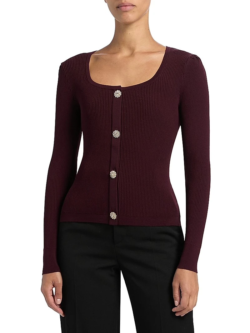 Miriam Rib-Knit Cardigan