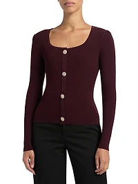 Miriam Rib-Knit Cardigan