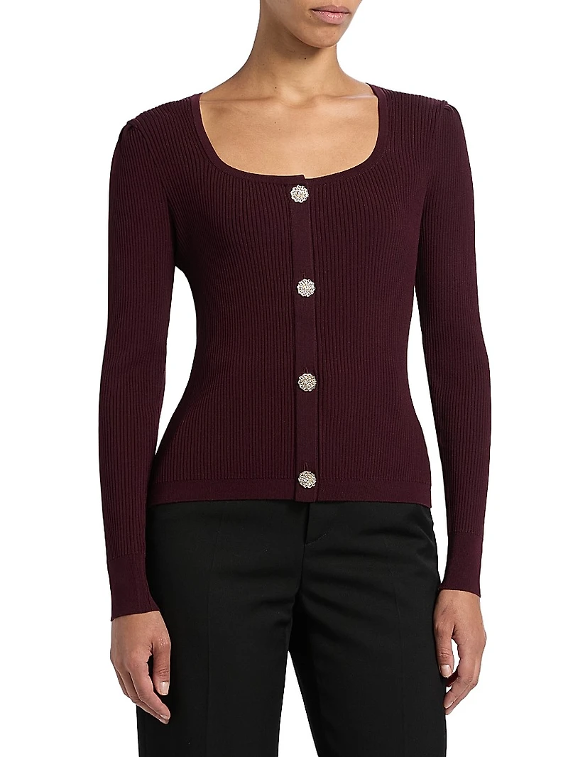 Miriam Rib-Knit Cardigan