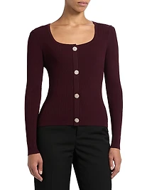 Miriam Rib-Knit Cardigan