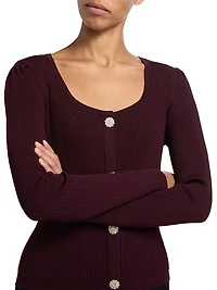 Miriam Rib-Knit Cardigan