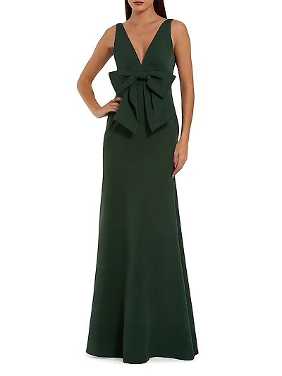 Bow-Detailed Column Dress