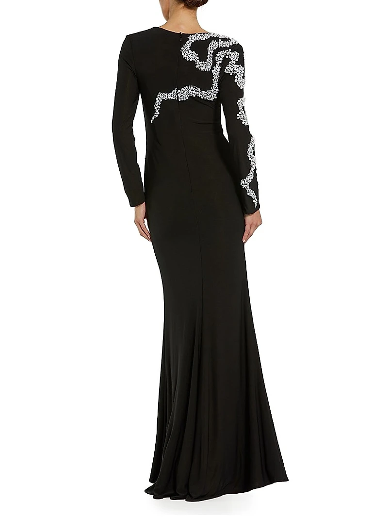Beaded Column Gown