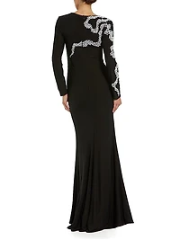 Beaded Column Gown
